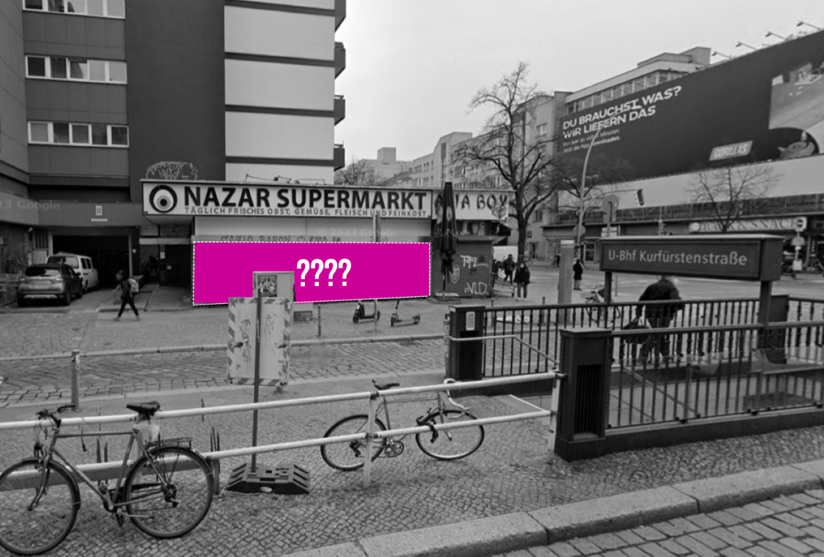 Platzhalter Bild: Es zeigt die Plakatfläche mit einem pinken Overlay
