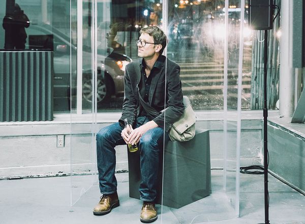 Jan Wagner in an installation by Co-Fellow Yutaka Makino in LA | Photo: Sasha Young